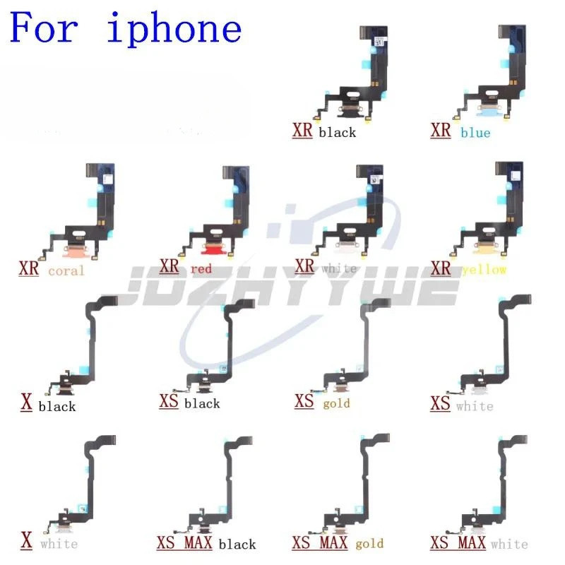 USB Port Charger Dock Connector Mic Charging Flex Cable For iPhone X XS