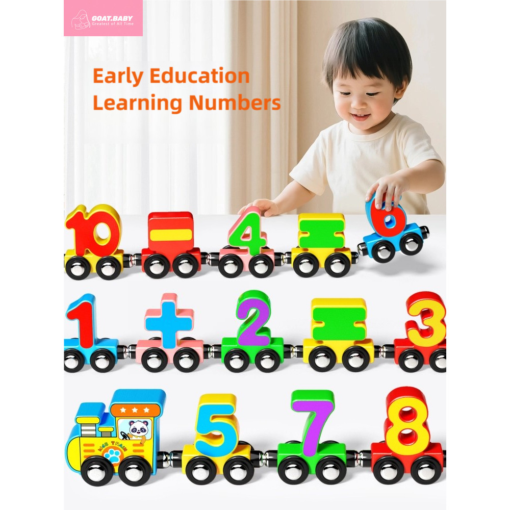 Kids Magnetic Numberblocks Assembly Train Car Math Preschool Montessori ...
