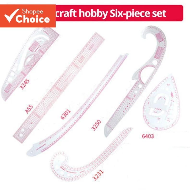 6Pcs French Curve Metric Multi-functional Sewing Grading Ruler Measure ...