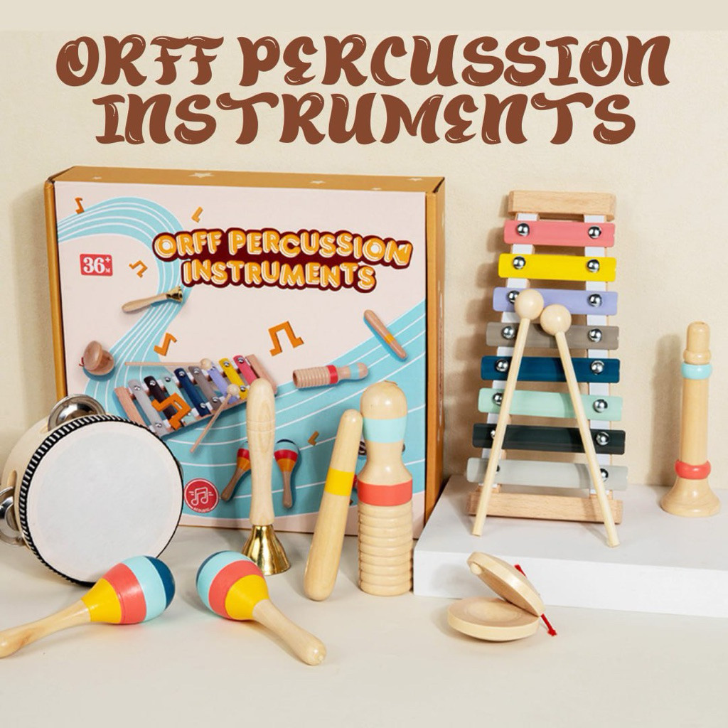 JJTOYFACTORY Wooden Percussion Musical Instruments Toys For Children ...