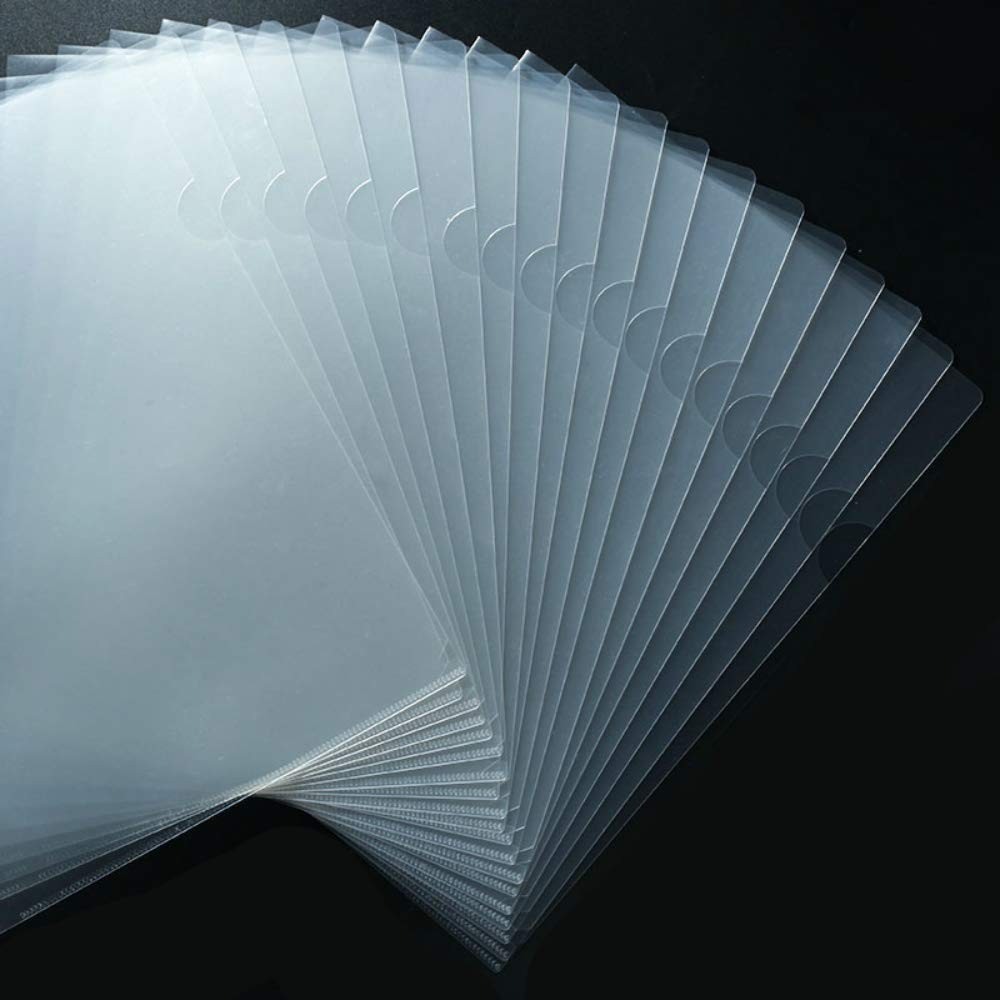 30 Pack Clear Document Folder Copy Safe Project Pocket L-Type Clear ...