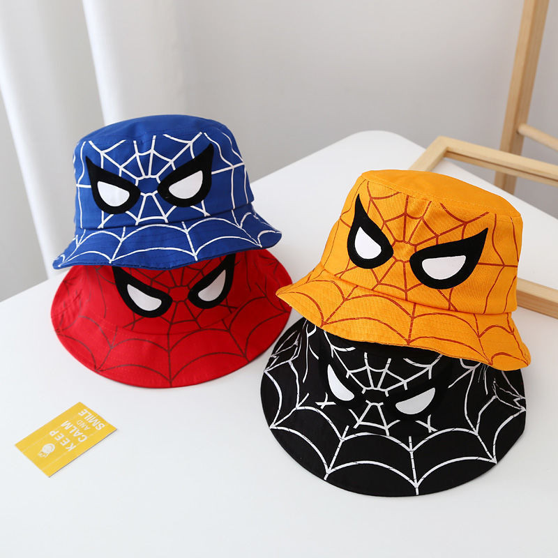 Spiderman Bucket Hats for Boys Kids Cartoon Superhero Caps