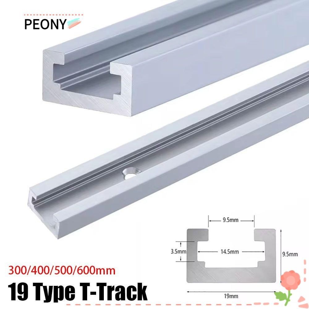 PEONY 1Pcs T-Track, Slide Guide Rail 300-600mm T-Slot Track, 19 Type ...