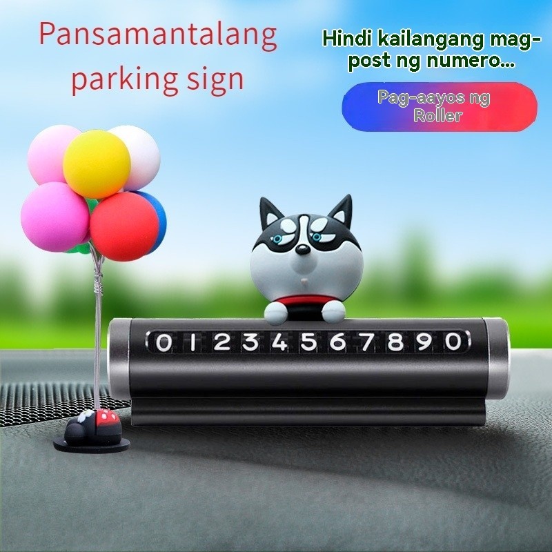 Three-Dimensional Cartoon Roller Temporary Parking Sign Creative Car ...