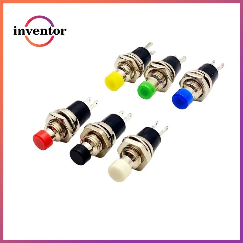 【5PCS】PBS-110 6-color mini circular momentary button switch press to ...