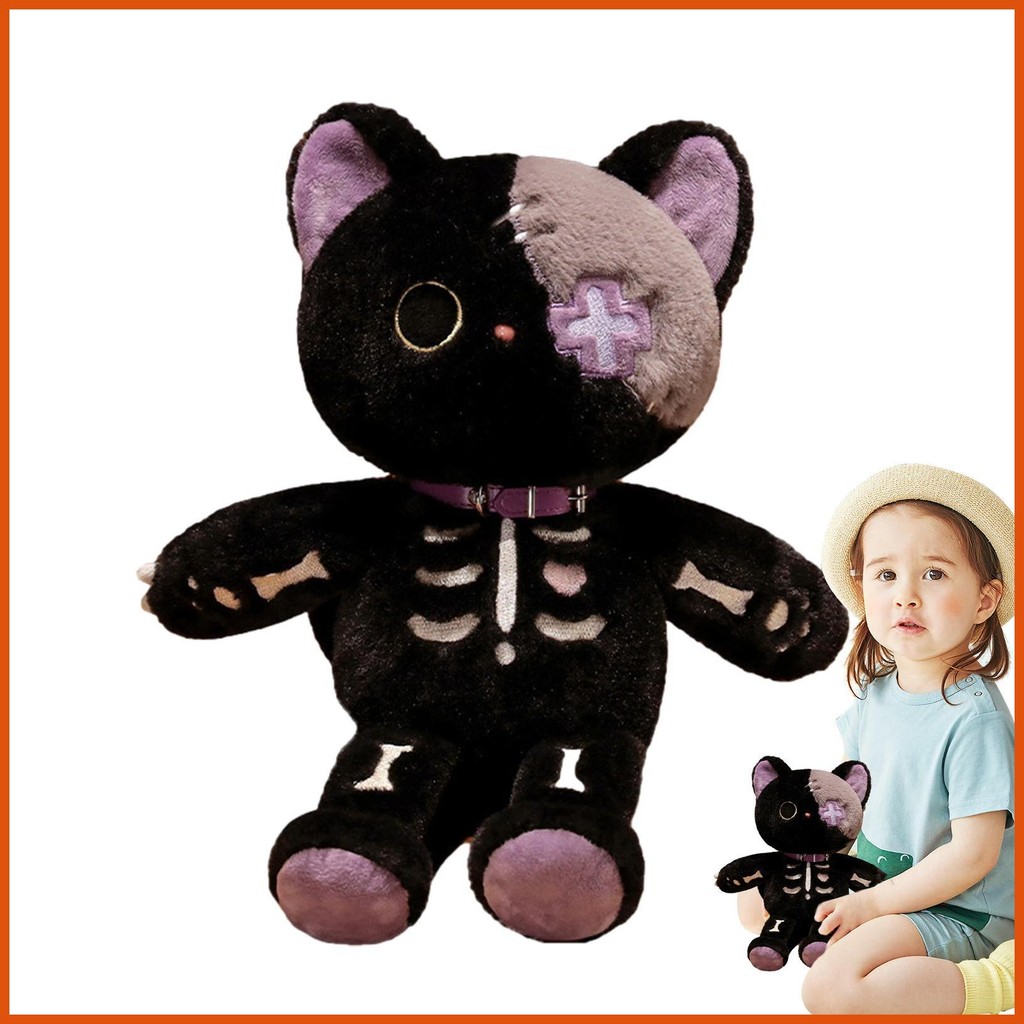 Skeleton Cat Plush Cute Anime Cartoon Cat 15inch Anime Stuffed Animal ...