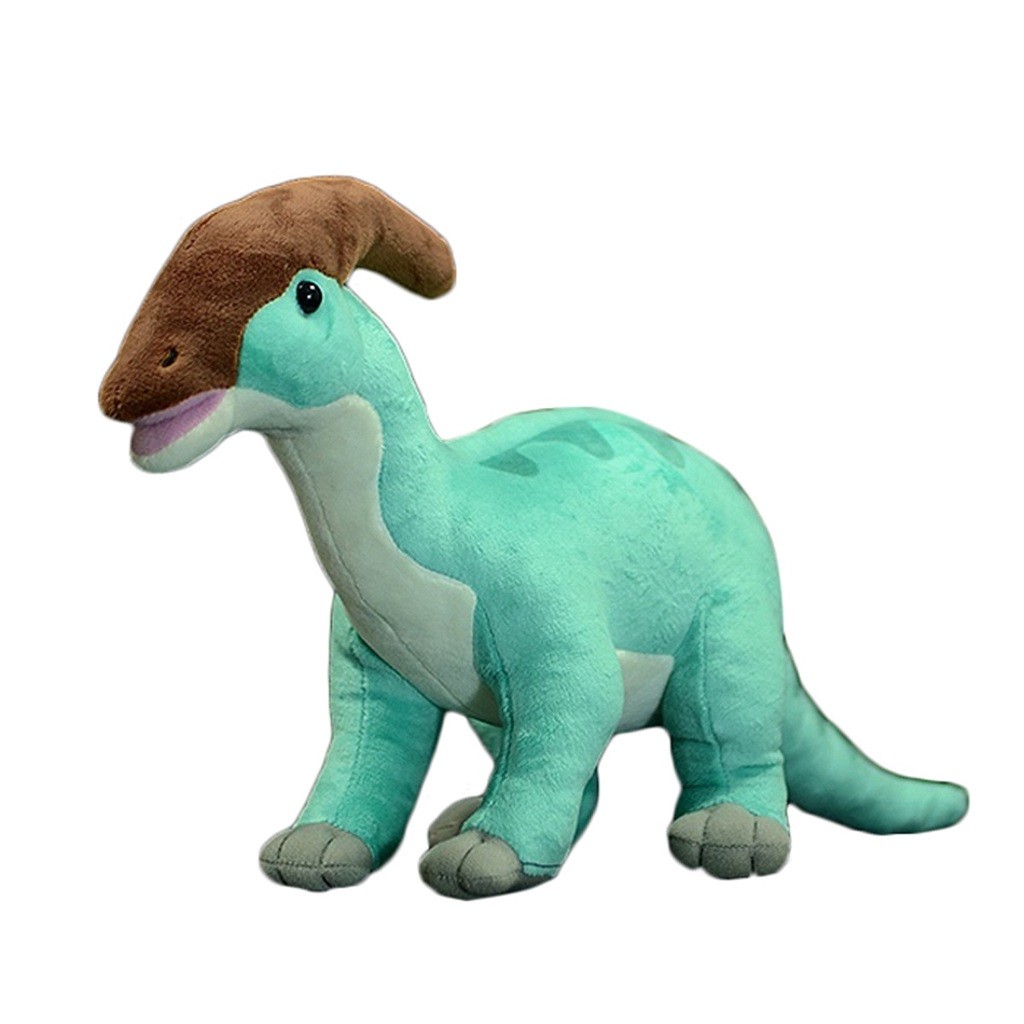 Blue Parasaurus Dinosaur Plush Toy Simulation 16 Inch Parasaurolophus ...