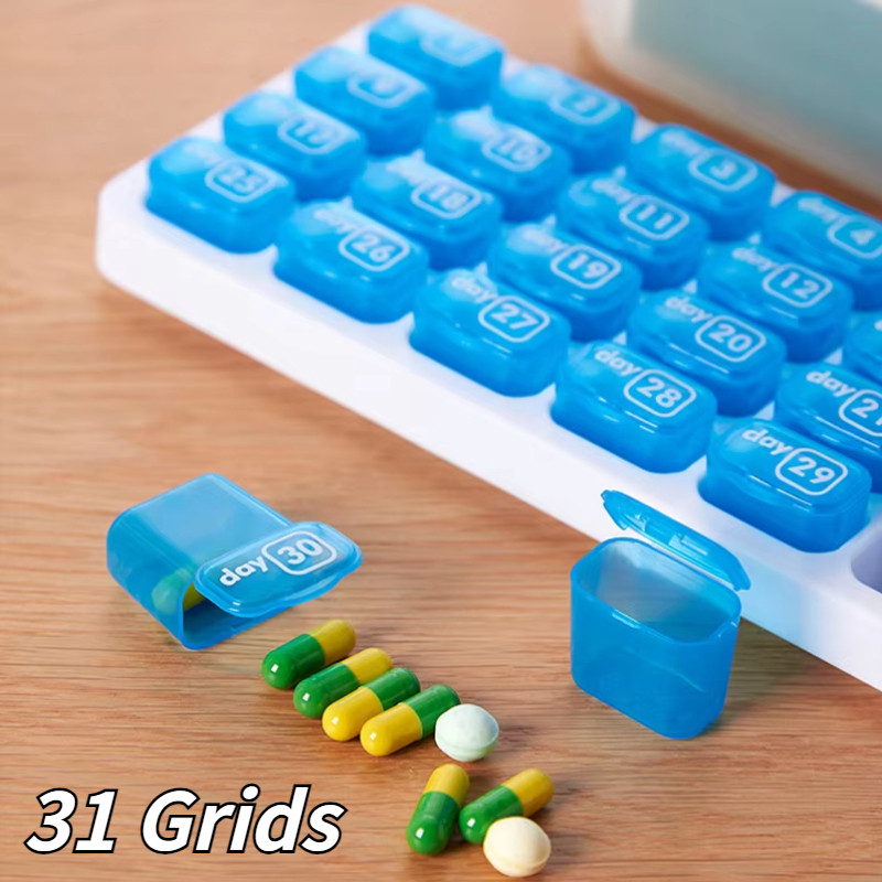 Travel Removable 31-Grids Pill Box | Shopee Philippines
