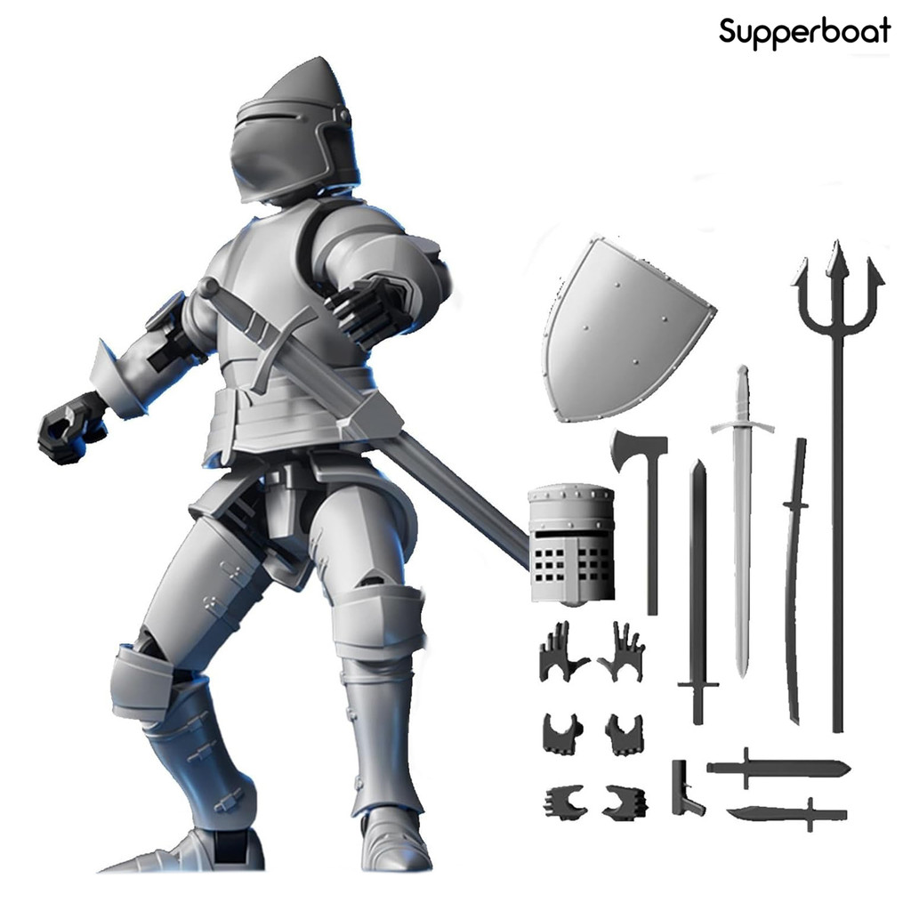 [SUP]Armor Knight Action Figure with Accessories Movable Joints ic ...