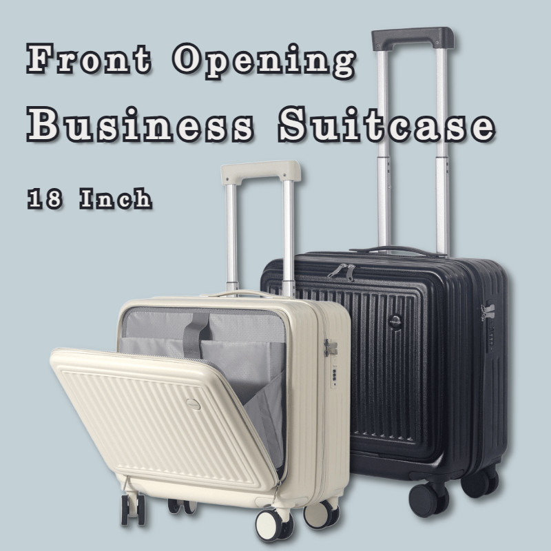 18inch Business Suitcase Front Opening Trolley Case Small Travel ...