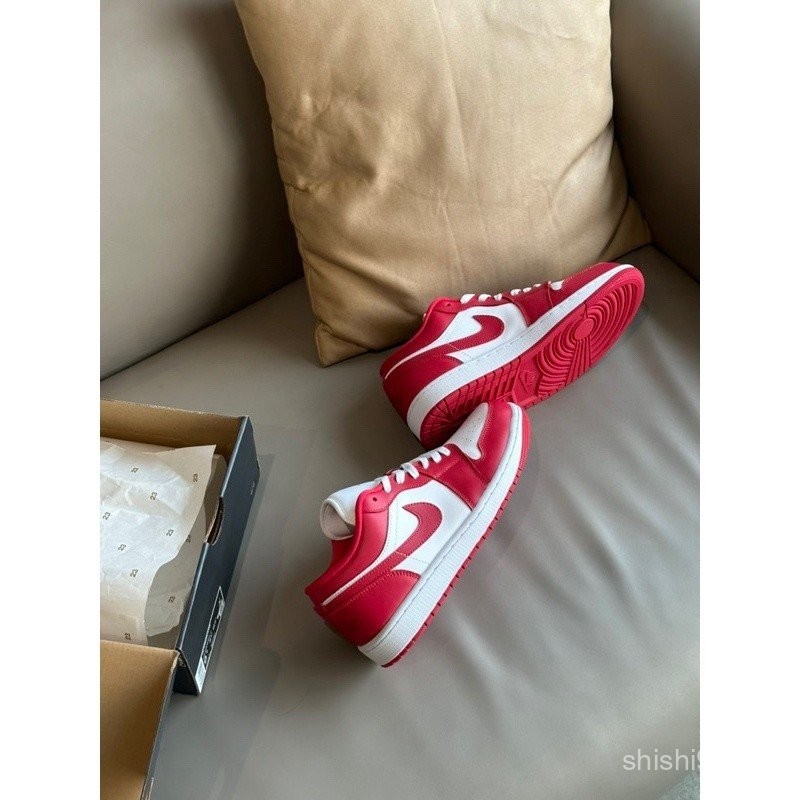 Men's low cut sneakers | jordan1 low gymred premium | Shopee Philippines
