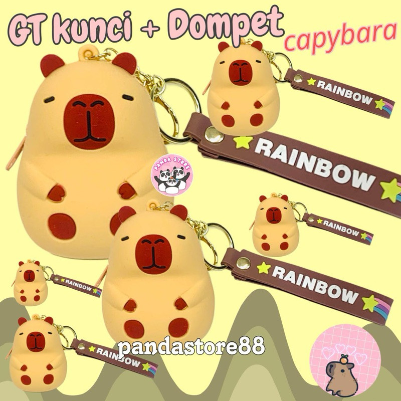 Rubber Capybara Strap Doll Coin Purse | Shopee Philippines