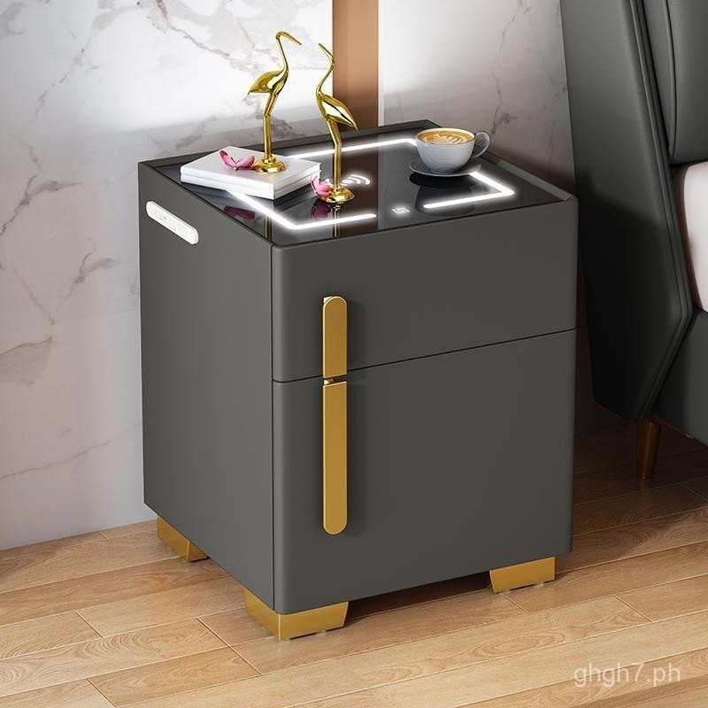 Light Luxury Italian Smart Bedside Table Safe Invisible Integrated ...