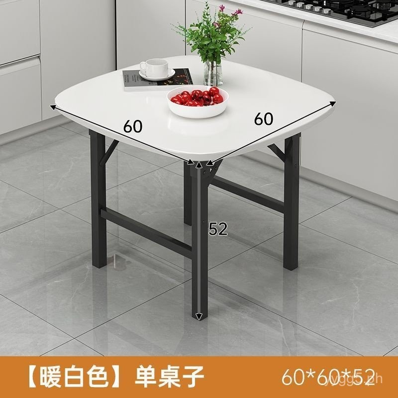 Folding Table Dining Table Household Dining Table round Outdoor Low ...