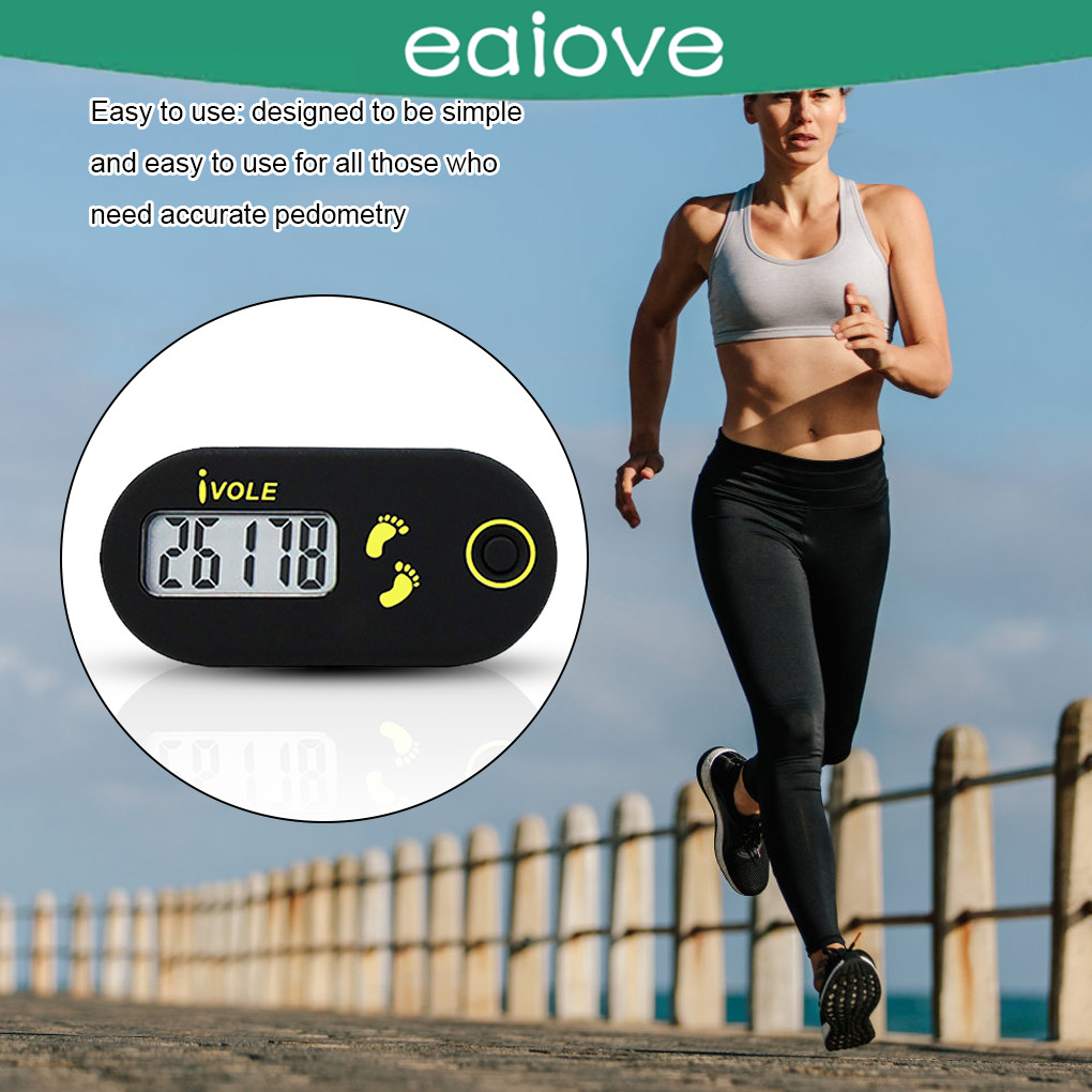 Ivole Digital Step Pedometer Plastic Walking Exercise Counting Running ...