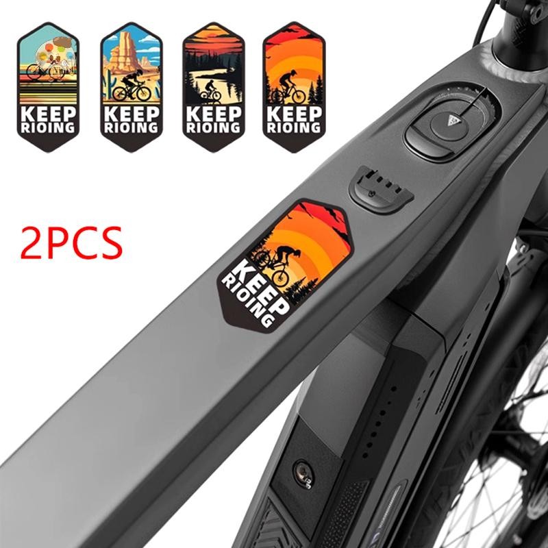 LON 2 PCS Bike E-Bike Motorcycle Frame Stickers Bicycle Top Tube ...