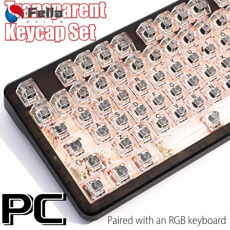 Gaming Keyboard Keycaps Set - Ultimate RGB Showcase | Crystal Clear PC ...