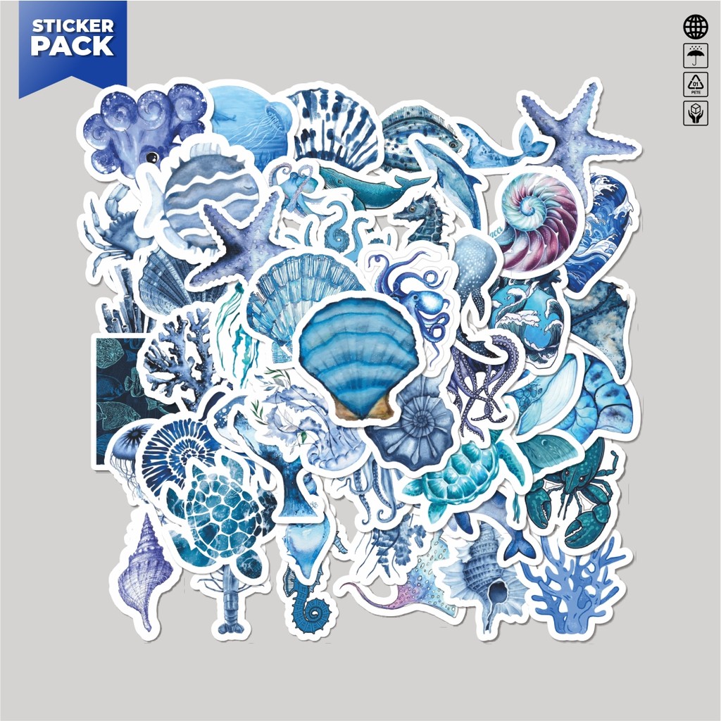 HP [100PCS] Magic Sea Series Stickers Pack [Magic Sea Series] Aesthetic ...