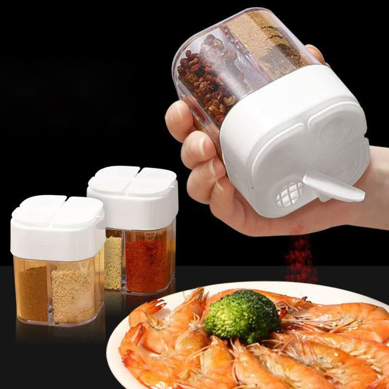 Four Compartment Kitchen Ingredient Mixing Bottle Japanese Style Lidded ...