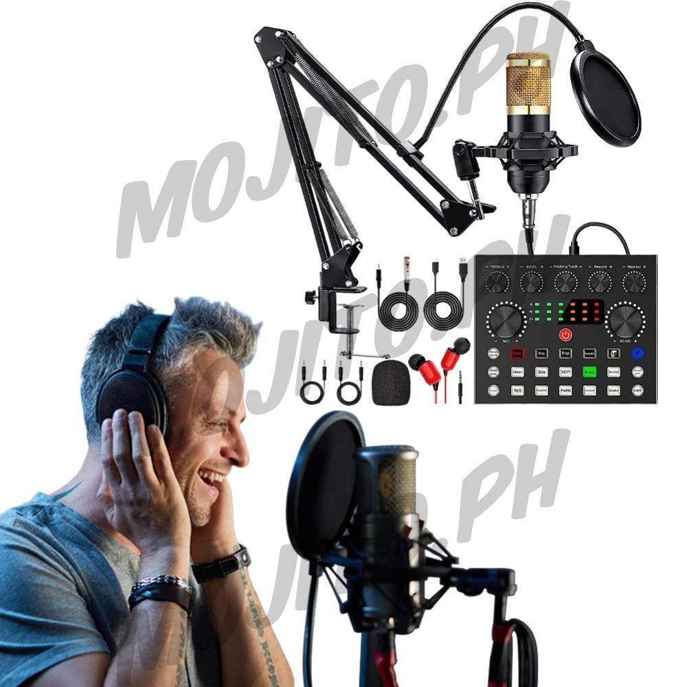 Podcast Equipment Bundle with BM800 Microphone and V8 Sound Card for ...