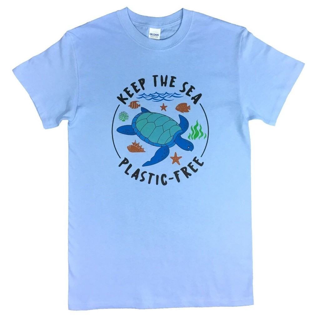 Keep The Sea Plastic Free Turtle Tshirt | Shopee Philippines