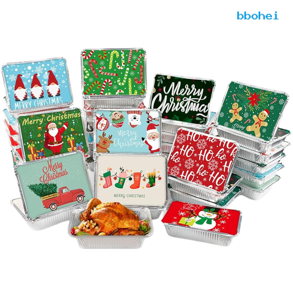 BBO-Christmas Cookie Tins with Lid Food Containers Eco-friendly Heat ...