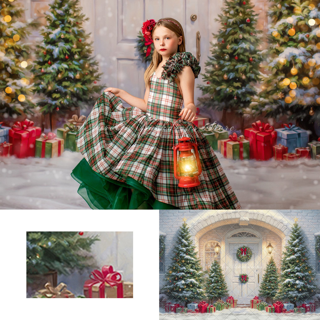 Snowy Doorstep Background Kids Adult Photography Prop Child Baby ...