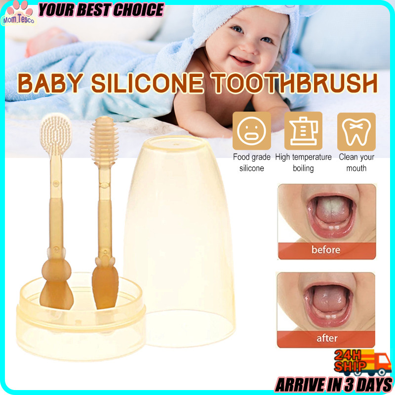 2/3Pcs Toothbrush Kids Kit Dental Set Care Tongue Cleaner Newborn Soft ...