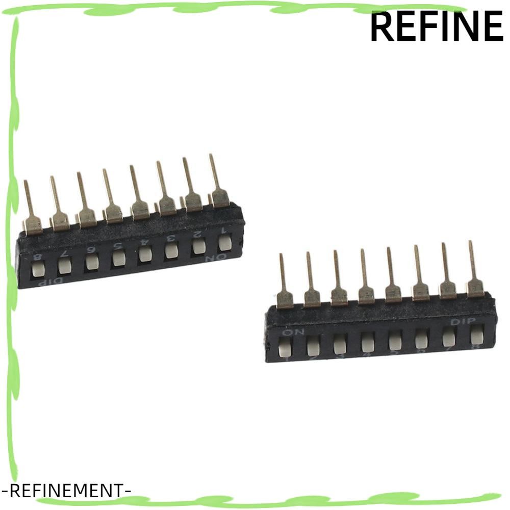 10-Pack DIP-7 Switches - Manual SPST Plastic Pin Headers For Electronics & Circuit Boards