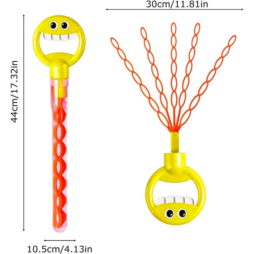 32 Hole Smiling Face Bubble Wand Bubble Blower Bubble Maker for Kids ...