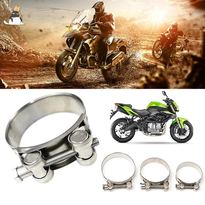 304 Stainless Steel Fittings Motorcycle Exhaust Pipe Clamp Rim