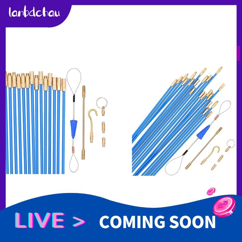 Fiberglass Fish Tape Cable Rods,Electrical Wire Running Push/Pull Kit