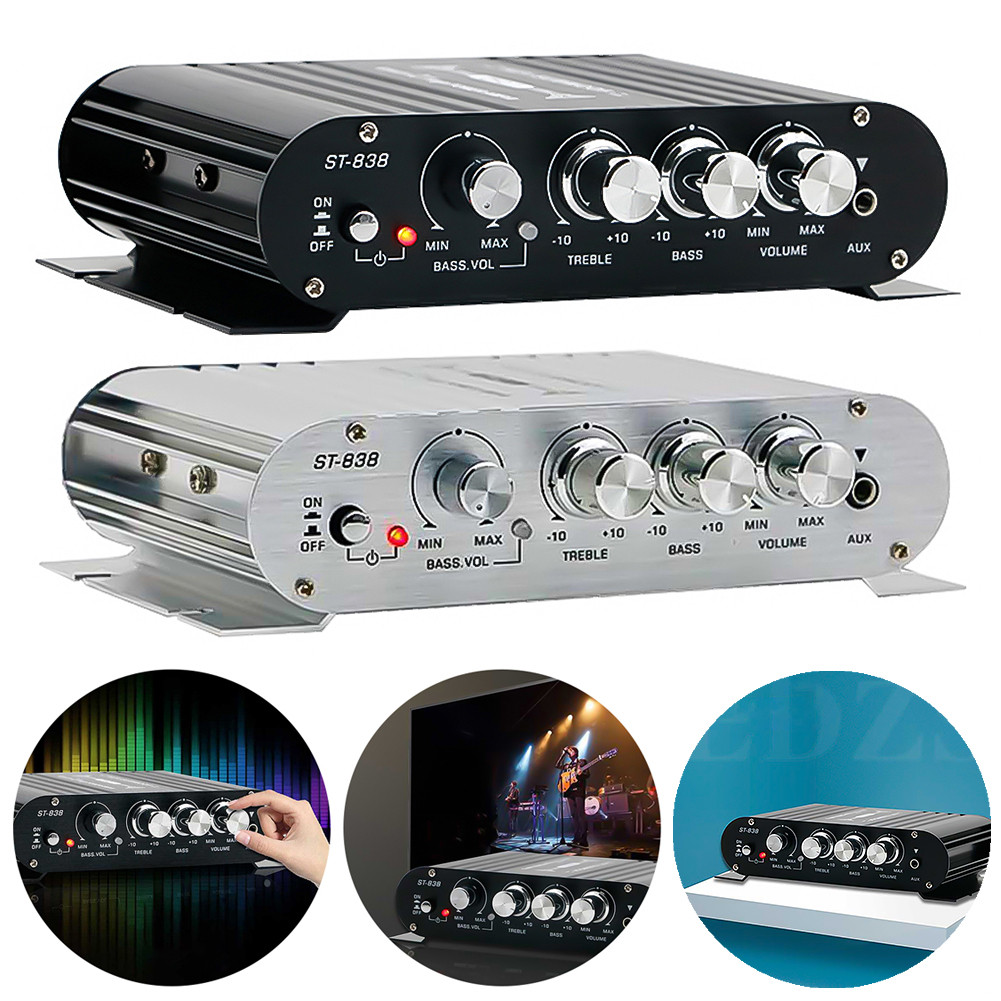 Iodool 【High Quality】 ST838 HiFi 2.1 Channel Mini Media Player Bass