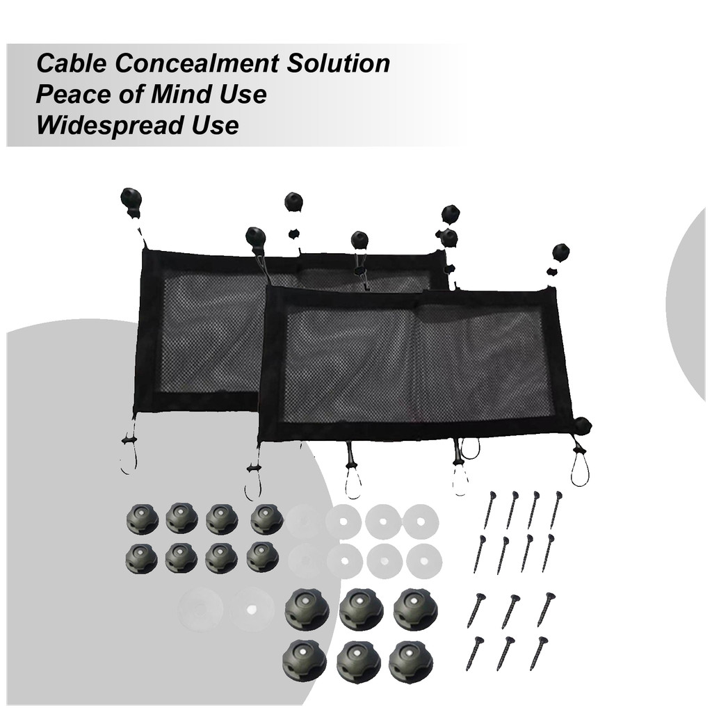 Cable Management Under Desk Mesh Cable Storage Net organizer Under Desk ...
