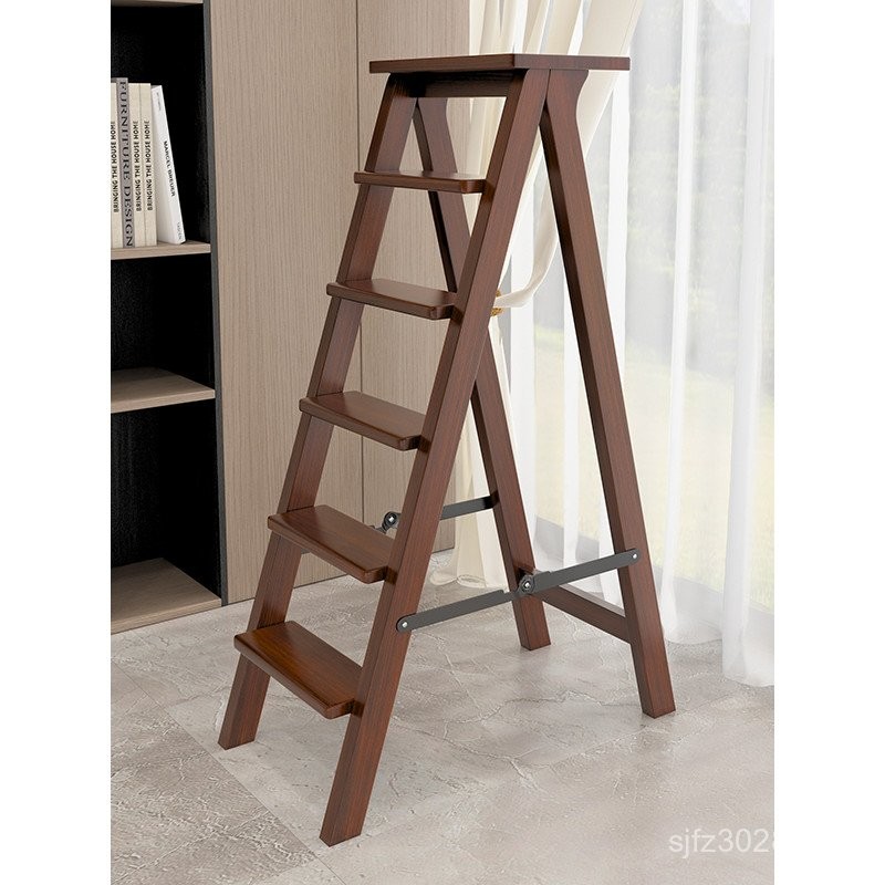 Step Ladder Thickened Stair Solid Wood Climbing Ladder Household A ...