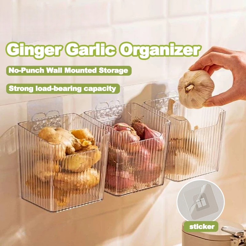 Kitchen Onion Ginger Garlic Storage Basket Small Hanging Basket Rack ...