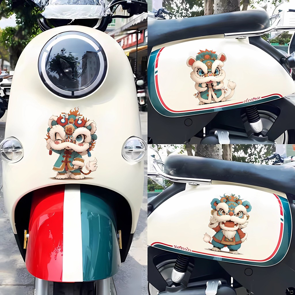 Good-looking Stickers New Model Electric Scooter Lion Dance National ...