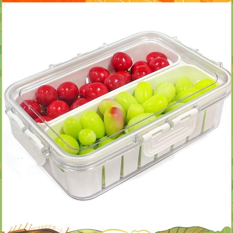 Snackal Box Fridge Storage Divided Serving Tray Snack Organizer As Shown PET Reusable Food