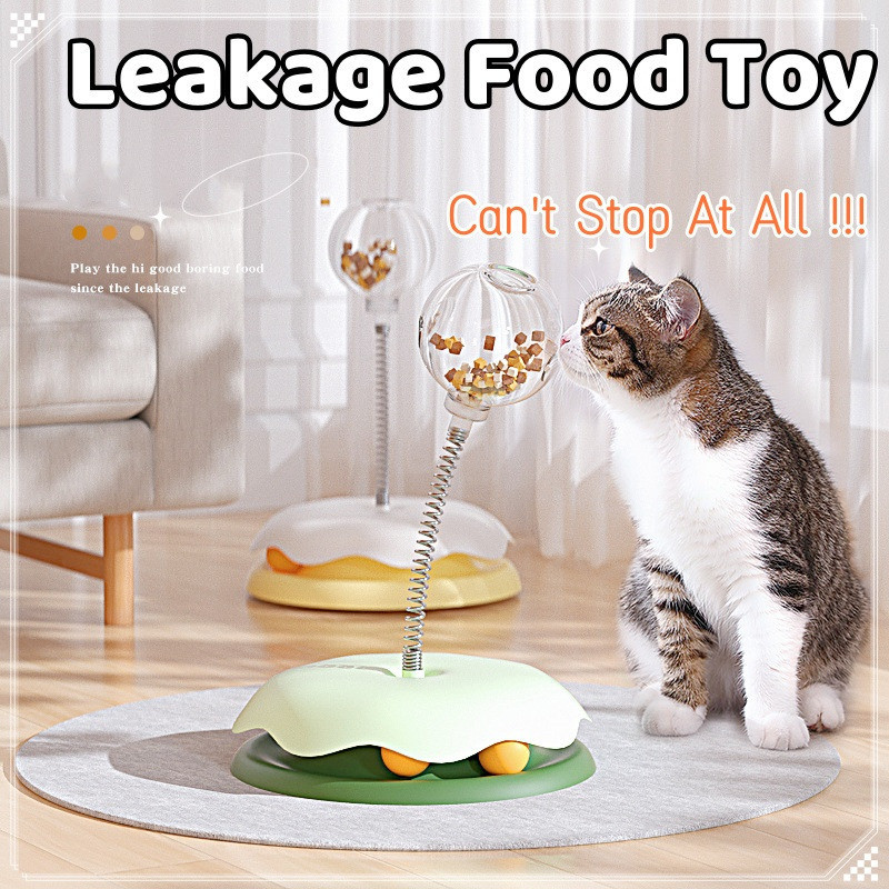 Cat Turntable Toy Leakage Ball Feeder 360 ° Rotation Leakage Food