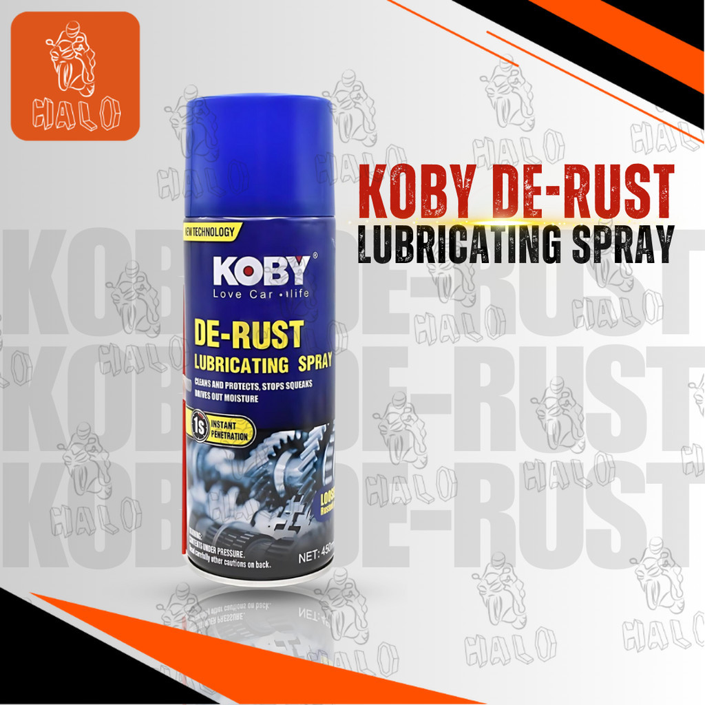 [HALO MOTOR] KOBY DE-RUST LUBRICATING SPRAY 450ml | Shopee Philippines