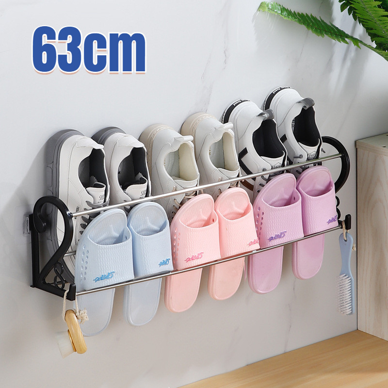 63cm No Punching Door Rear Shoe Rack, Simple Home Bathroom Bathroom ...