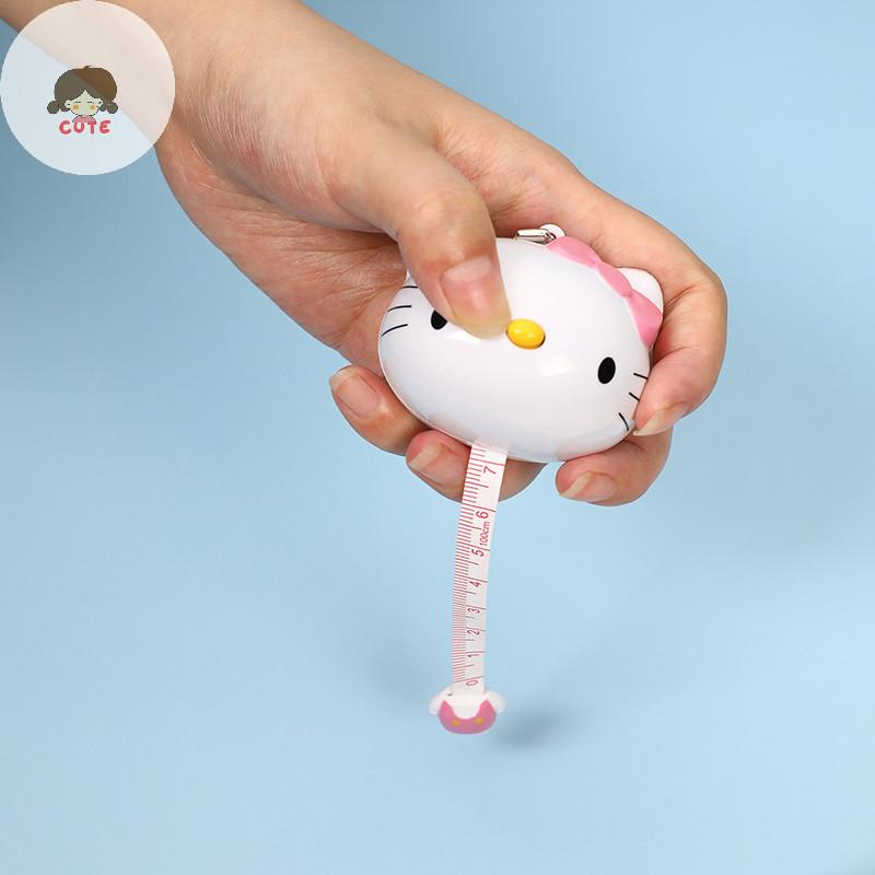 Annag Cute Hello Kitty Self-Telescoping Tape Mini Portable Meter Ruler ...