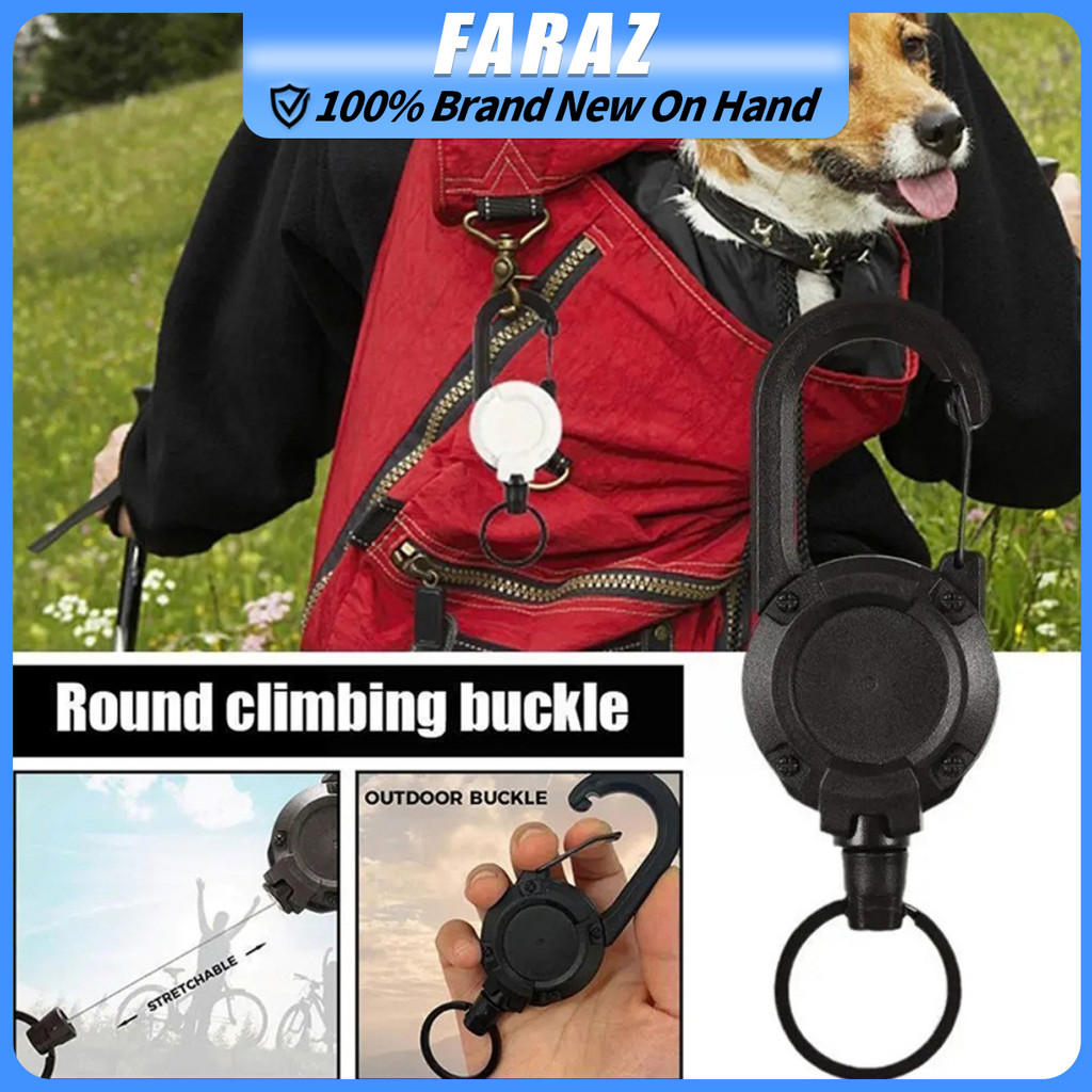 Easy Pull Wire Rope Buckle Key Storabge Ring 1pc Outdoor Retractable ...