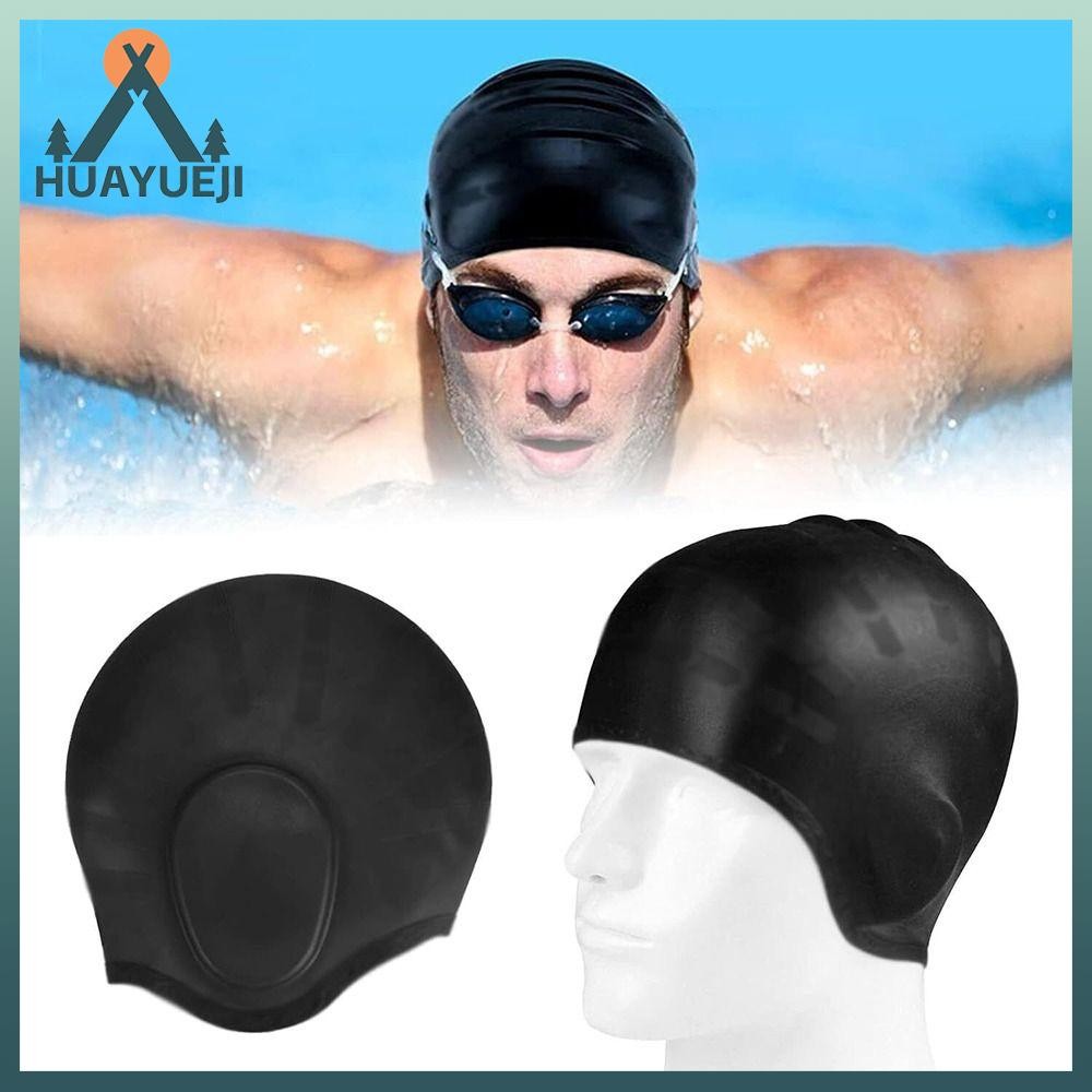 HUAYUEJI 1Pcs Diving Bathing Hats, With Ear Protect Men Women Adults ...