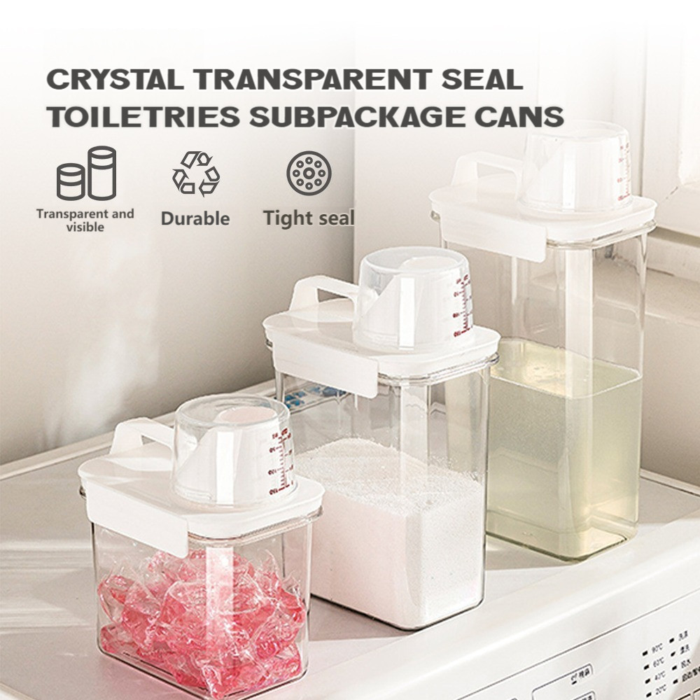Liquid Detergent Dispenser Laundry Organizer Jar Storage Airtight ...