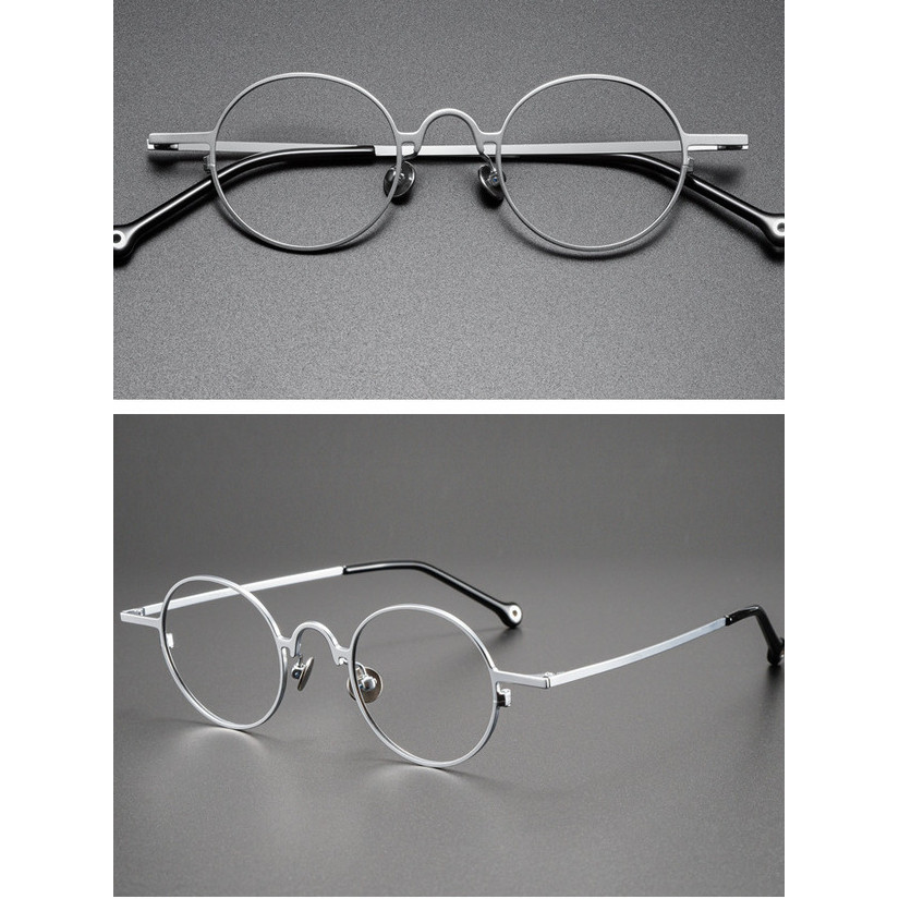 Retro Titanium Optical Glasses Frame Small Round Eyeglasses Men Women ...
