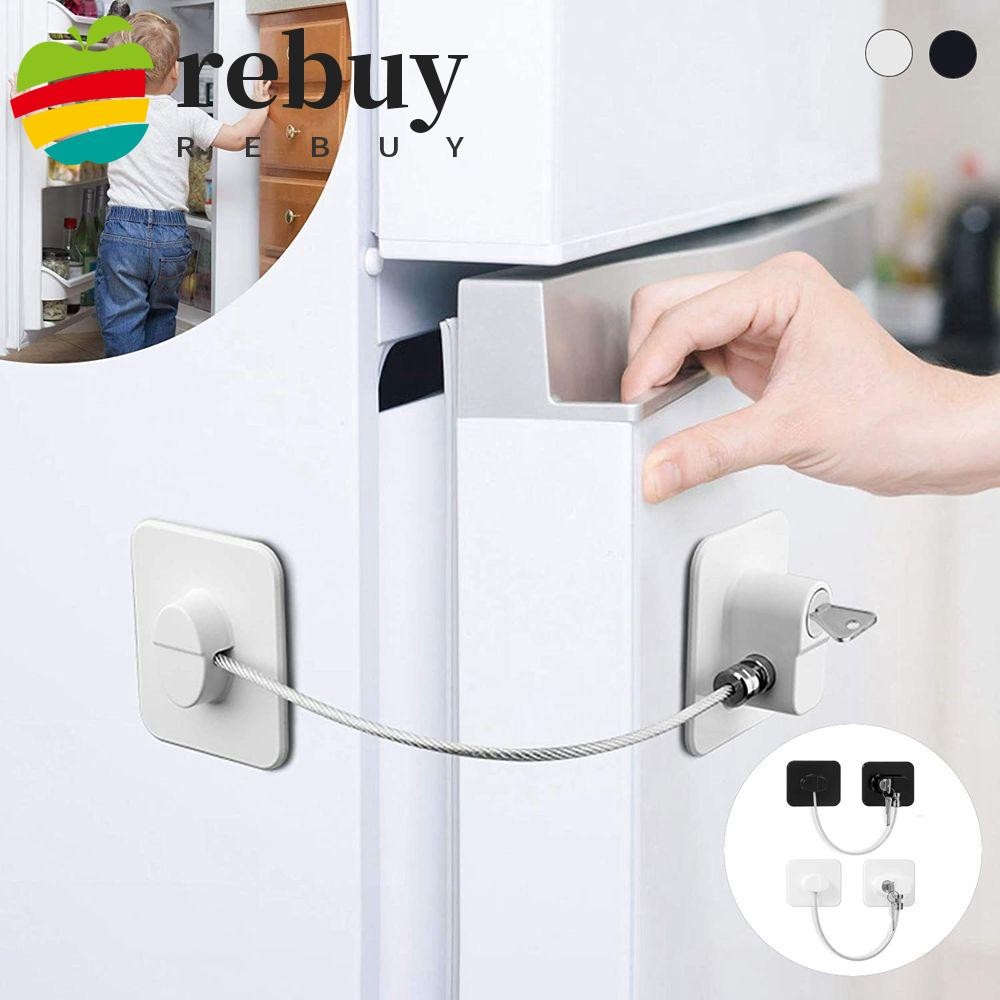 REBUY Code Lock Cable Punch-free Safety Lock Refrigerator Drawer Door ...