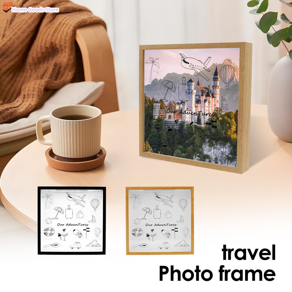 Shadow Box Frame Wooden Adventure Archive Box DIY Travel Shadow Box ...