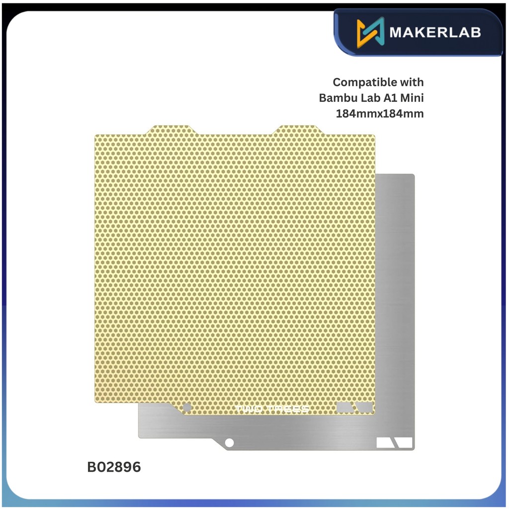 PEI Textured Build Plate for Bambu Labs A1 Mini - 184mm x 184mm