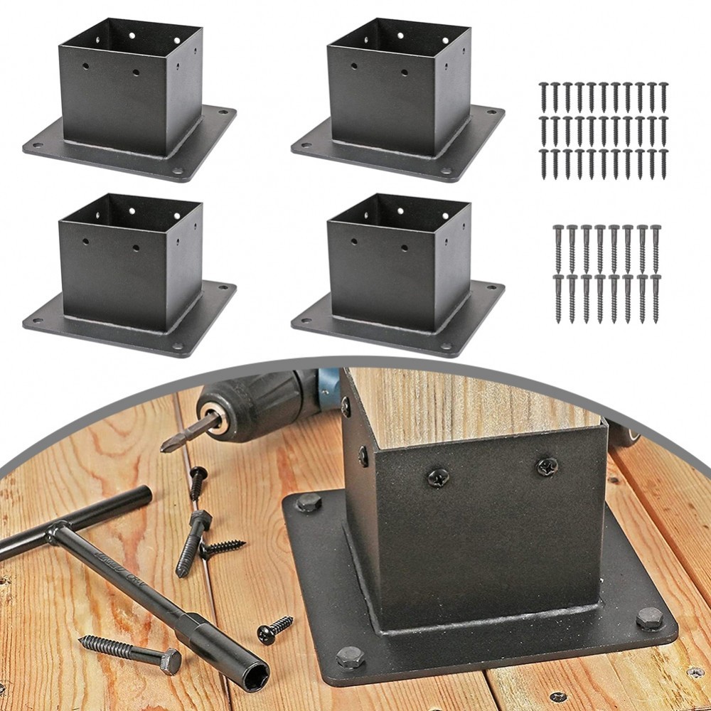 Setup with This Strong Design of Four Pieces of Metal Supporting Bases ...
